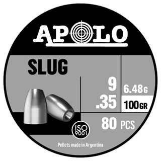 Balines APOLO Slug 9mm - 6,48g 80 unidades - Imagen 1