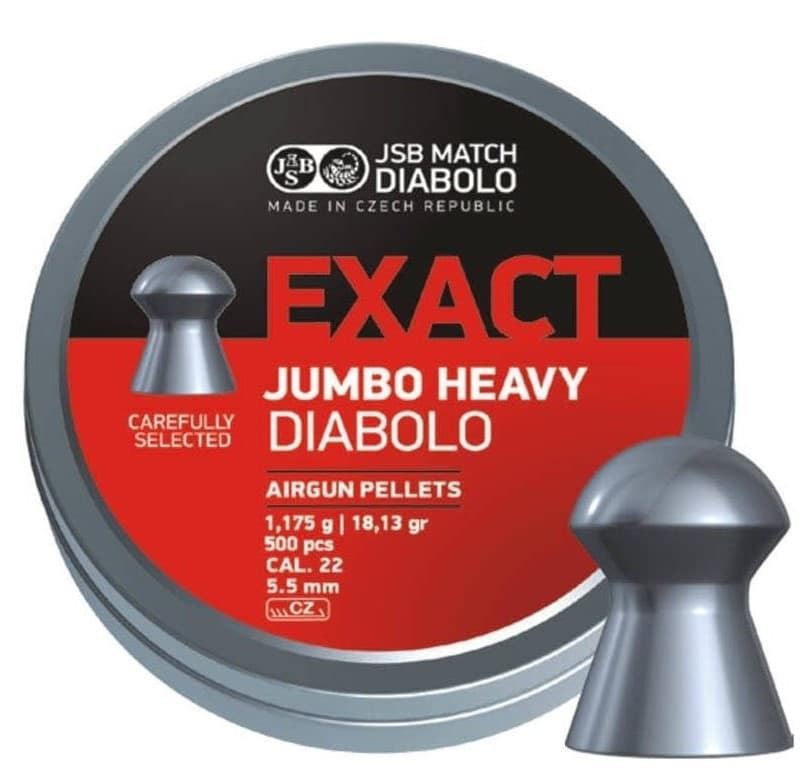 Balines JSB EXACT JUMBO HEAVY DIABOLO Cal. 5,5 18,13g. (Lata 500 Unidades) - Imagen 1