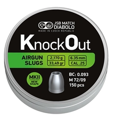 Balines JSB KnockOut Slug 6,35mm  2,170g. - Imagen 1