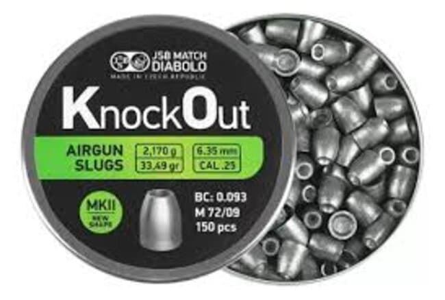 Balines JSB KnockOut Slug 6,35mm  2,170g. - Imagen 3