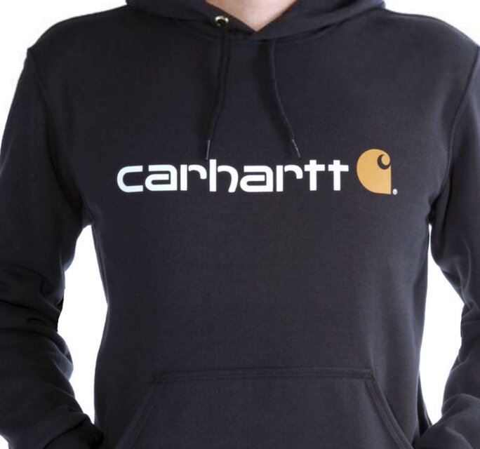 CARHARTT sudadera peso medio con logo - negra - Imagen 1