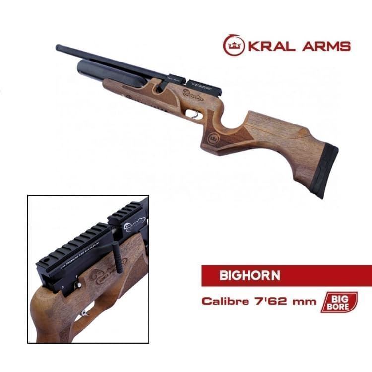 KRAL BIGHORN cal 7.62 mm (.30) carabina PCP - Imagen 6