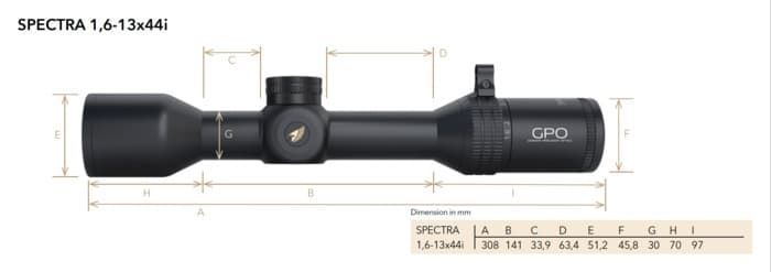Visor GPO SPECTRA 8x 1,6-13x44i G4i Fiber - Imagen 5