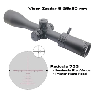 Visor Zasdar 5-25X50 mm. Ret.733 Mrad iluminada R/V - Imagen 1