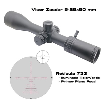 Visor Zasdar 5-25X50 mm. Ret.733 Mrad iluminada R/V - Imagen 1
