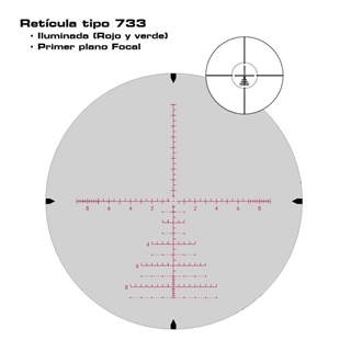 Visor Zasdar 5-25X50 mm. Ret.733 Mrad iluminada R/V - Imagen 2
